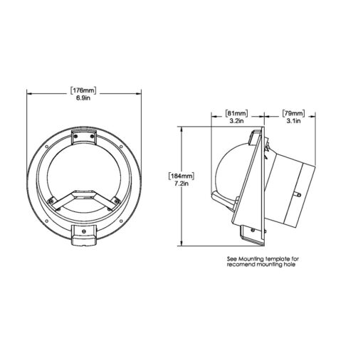 Ritchie BN-202 Navigator Compass - Bulkhead Mount - Black - Image 2
