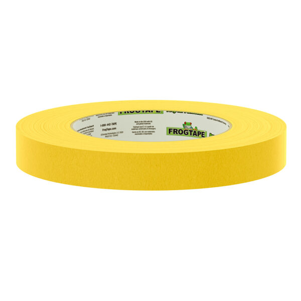 FrogTape CP 225 Medium-High Adhesion Masking Tape - 18MM x 55M x 12-Pack - Gold - Rated f/225°F - Image 2