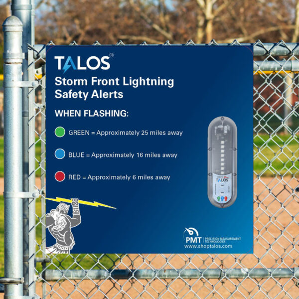TALOS Standard Lightning Detector w/14"x14" Safety Information Sign - Image 2