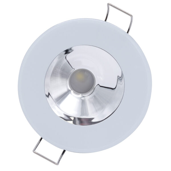 Lumitec Illusion Flush Mount LED Down Light - Spectrum RGBW - Warm White - White Housing - Chrome Reflector - Image 2