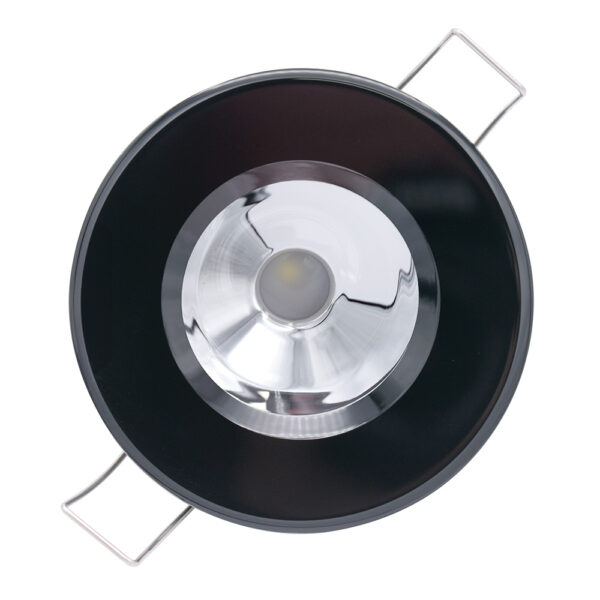 Lumitec Illusion Flush Mount LED Down Light - Warm White - Dimming - Black Housing - Chrome Reflector - Image 2