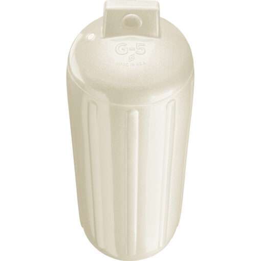 Polyform G-5 Twin Eye Fender 8.8" x 26.8" - Metallic White - Image 2
