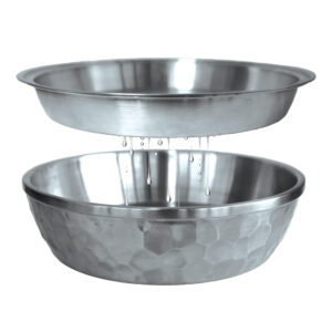 Toadfish Seafood Bowl - 12" - Stainless Steel - 2 Layer Serving Bowl 6 108977XL