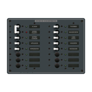 Blue Sea 8564 Breaker Panel - AC Main + 14 Positions (European) - White 7 20886XL