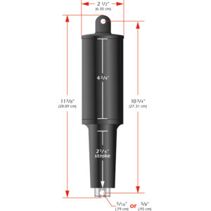 Lenco 101XD  Extreme Duty Actuator - 24v - 2 1/4" Stroke - 3/8" Hardware