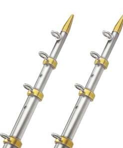TACO 15' Telescopic Outrigger Poles HD 1-½" - Silver/Gold
