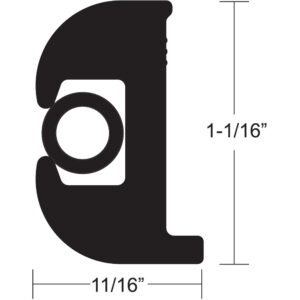 TACO Flex Vinyl Rub Rail Kit - Black w/Black Insert - 50' - 1-1/16" 4 40413XL