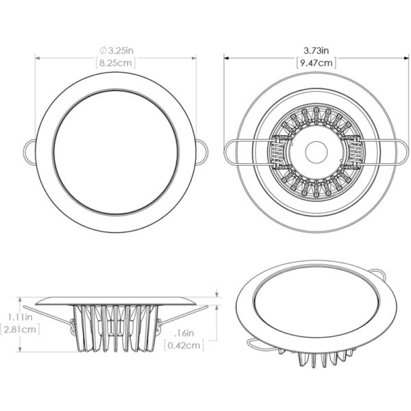 Lumitec Mirage - Flush Mount Down Light - Glass Finish/White Bezel - Warm White Dimming - Image 2