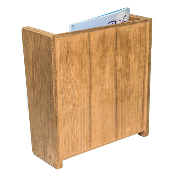 Whitecap Teak Grate Front Magazine Rack - Image 2