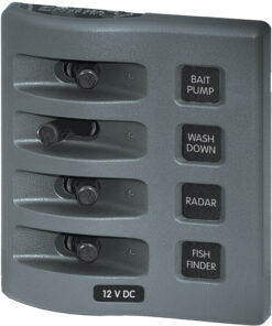Blue Sea 4305 WeatherDeck® 12V DC Waterproof Switch Panel - 4 Posistion