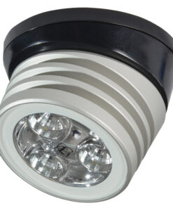 Lumitec Zephyr LED Spreader/Deck Light -Brushed, Black Base - White Non-Dimming
