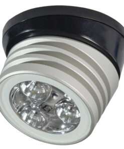 Lumitec Zephyr LED Spreader/Deck Light -Brushed, Black Base - White Non-Dimming