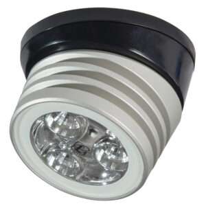 Lumitec Zephyr LED Spreader/Deck Light -Brushed, Black Base - White Non-Dimming 6 58626XL