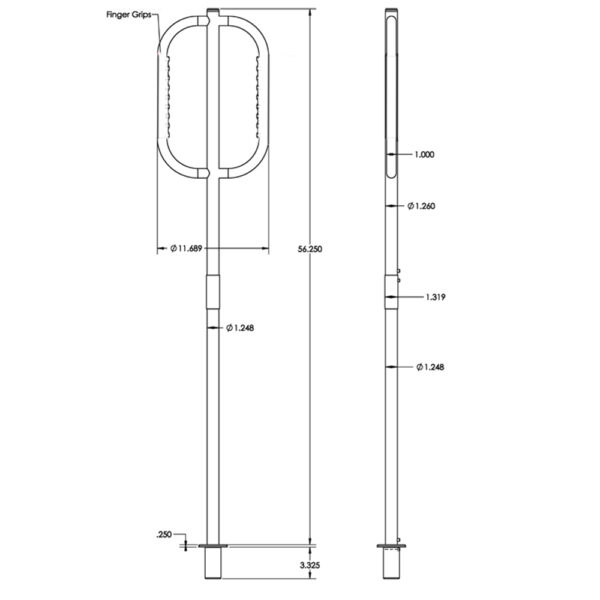TACO "Come On Board" Handle - Fixed Base Mount - Image 2