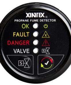 Fireboy-Xintex Propane Fume Detector w/Plastic Sensor & Solenoid Valve - Black Bezel Display