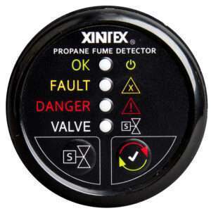 Fireboy-Xintex Propane Fume Detector w/Plastic Sensor & Solenoid Valve - Black Bezel Display 6 63836XL