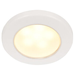 Hella Marine EuroLED 75 3" Round Screw Mount Down Light - Warm White LED - White Plastic Rim - 12V 6 65399XL