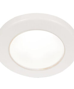 Hella Marine EuroLED 75 3" Round Screw Mount Down Light - White LED - White Plastic Rim - 12V