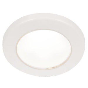 Hella Marine EuroLED 75 3" Round Screw Mount Down Light - White LED - White Plastic Rim - 12V 6 65402XL