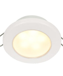 Hella Marine EuroLED 75 3" Round Spring Mount Down Light - Warm White LED - White Plastic Rim - 12V