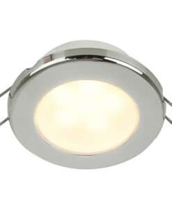 Hella Marine EuroLED 75 3" Round Spring Mount Down Light - Warm White LED - Stainless Steel Rim - 24V