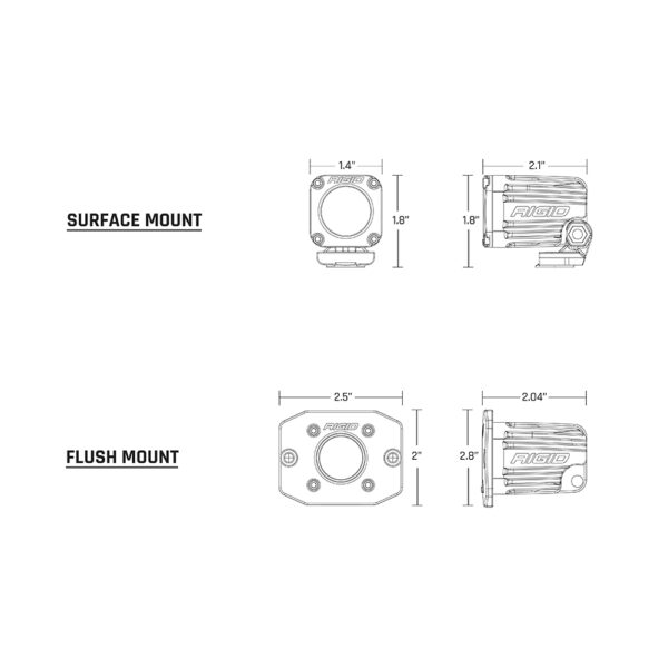 RIGID Industries Ignite Surface Mount Flood - Single - Black - Image 2