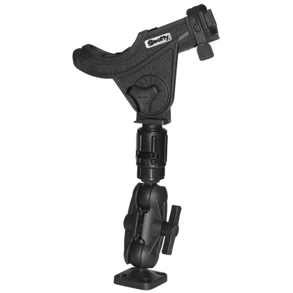 Scotty 162 1.5" Ball Mount w/Gear Head Post & 241 Side Deck Mount - Image 2