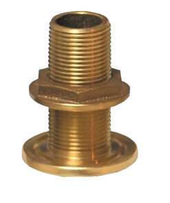 GROCO 1-1/2" NPS NPT Combo Bronze Thru-Hull Fitting w/Nut