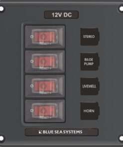 Blue Sea 4320 Circuit Breaker Switch Panel 4 Position - Gray