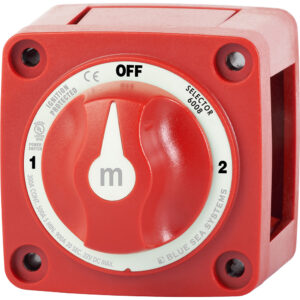 Blue Sea 6008 M-Series Battery Switch 3 Position - Red 6 75116XL