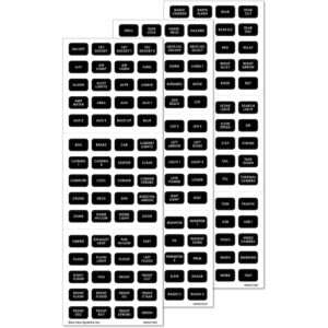 Blue Sea 7870 Black 180 Label Set - Emergency Vehicles 6 75131XL