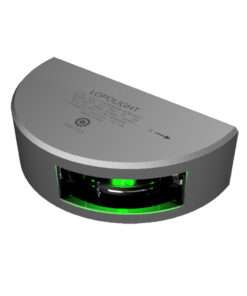 Lopolight Series 301-001 - Starboard Sidelight - 2NM - Vertical Mount - Green - Silver Housing