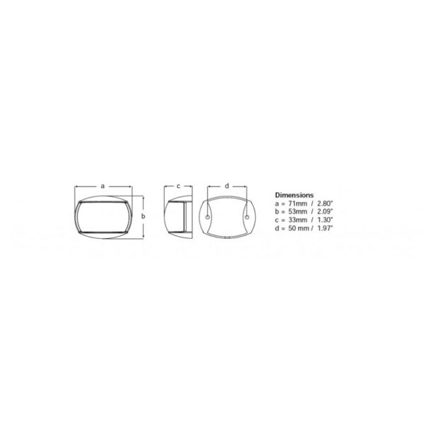 Hella Marine NaviLED Compact 2nm Towing Navigation Lamp - Black Shroud - Image 2