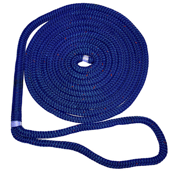 New England Ropes 3/4" Double Braid Dock Line - Blue w/Tracer - 50'