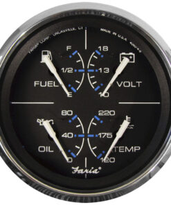 Faria Chesapeake Black 4" Multifunction Gauge
