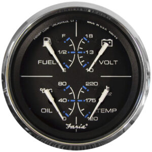 Faria Chesapeake Black 4" Multifunction Gauge 4 78231XL
