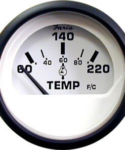 Faria Euro White 2" Cylinder Head Temperature Gauge (60 - 220° F)