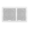 Fusion FM-65SW FM Series 6.5" 120 Flush Mount Square Marine Speakers - White Grill - 120W