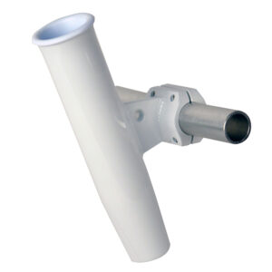 C. E. Smith Aluminum Horizontal Clamp-On Rod Holder 1-5/16" OD White - Powdercoat w/Sleeve 5 80696XL