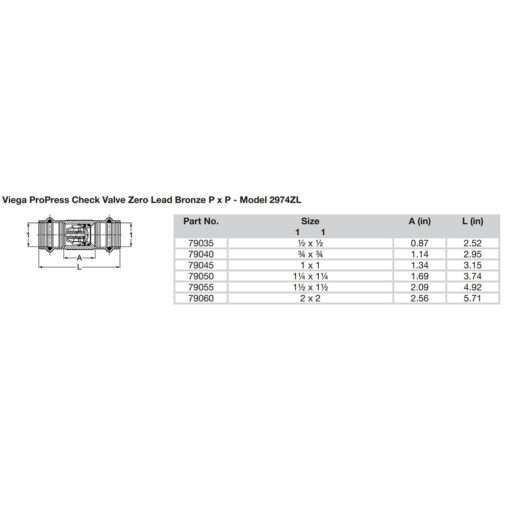 Viega ProPress 3/4" Zero Lead Check Valve - Double Press Connection - Smart Connect Technology - Image 2