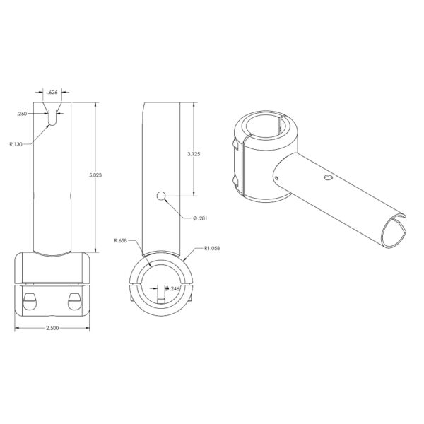 TACO ShadeFin Fixed Clamp-On Mount - Image 2