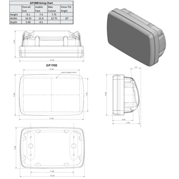 NavPod SailPod Pre-Cut f/Garmin echoMAP Plus 92sv, 93sv, 94sv & 95sv f/9.5″ Wide Guard - Image 2