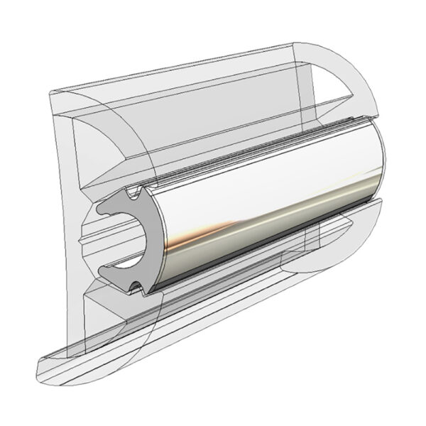 TACO Rub Rail Insert - Flexible Chrome - 80' - Image 2