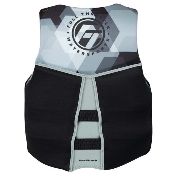 Full Throttle Men's Rapid-Dry Flex-Back Life Jacket - 2XL - Black/Grey - Image 2