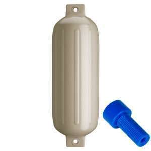 Polyform G-5 Twin Eye Fender 8.8" x 26.8" - Sand w/Adapter 8 94124XL
