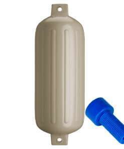 Polyform G-6 Twin Eye Fender 11" x 30" - Sand w/Adapter