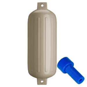 Polyform G-6 Twin Eye Fender 11" x 30" - Sand w/Adapter 8 94125XL