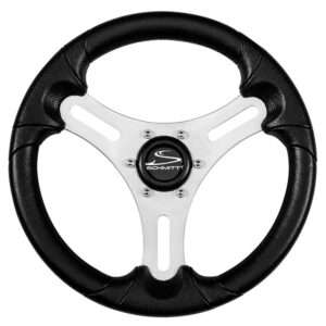 Schmitt Marine Torcello Lite 13" Wheel - Black Polyurethane Wheel w/Silver Spokes & Black Cap- 3/4" Tapered Shaft 6 97591XL