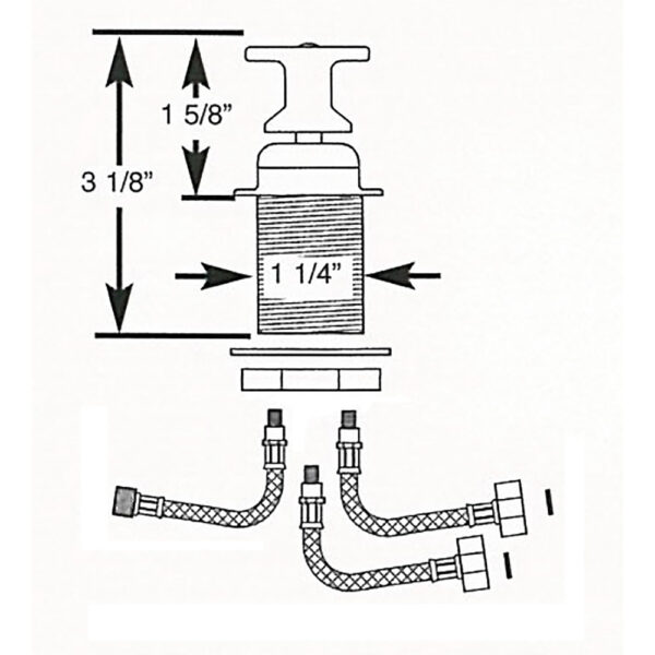 Scandvik T-Handle Shower Mixer Control - Image 2